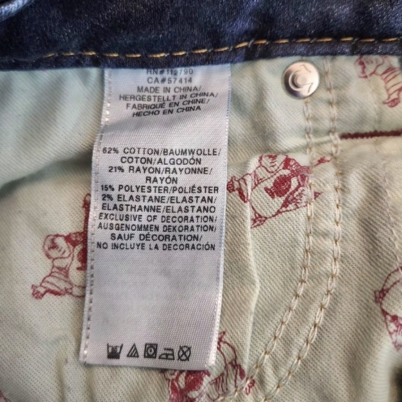 Y2K True Religion Skinny Jeans Low Rise Dark Wash Rips Distressed Pocket Flaps - Picture 10 of 11